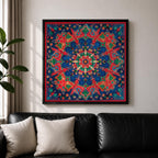 Islamic Geometric Mandala Wall Art Star Pattern Framed Canvas Persian Oriental Home Decor