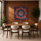 Islamic Geometric Mandala Wall Art Star Pattern Framed Canvas Persian Oriental Home Decor