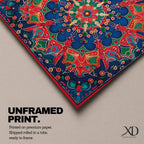 Islamic Geometric Mandala Wall Art Star Pattern Framed Canvas Persian Oriental Home Decor