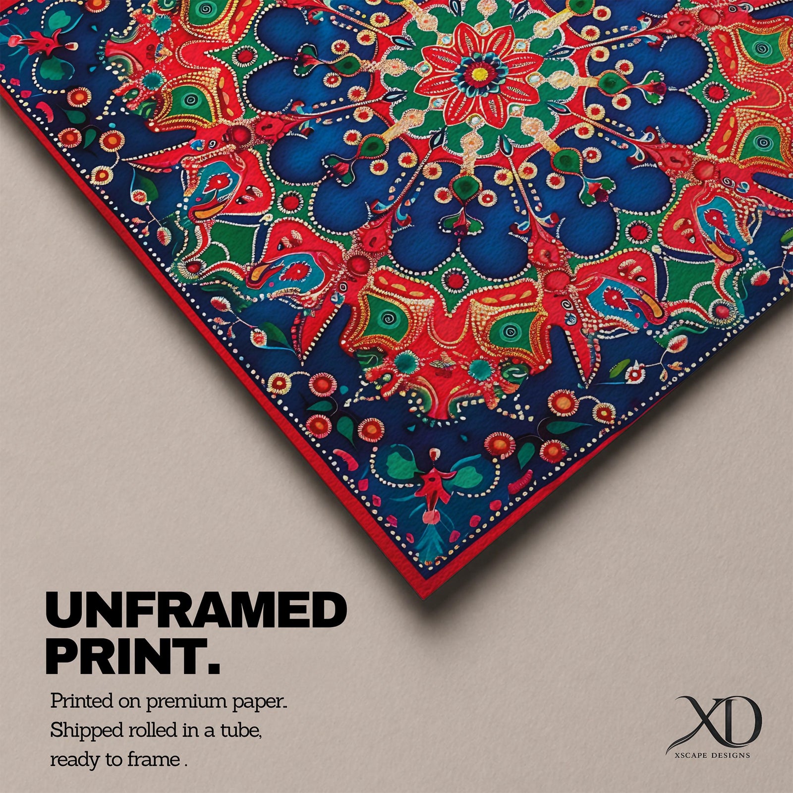 Islamic Geometric Mandala Wall Art Star Pattern Framed Canvas Persian Oriental Home Decor