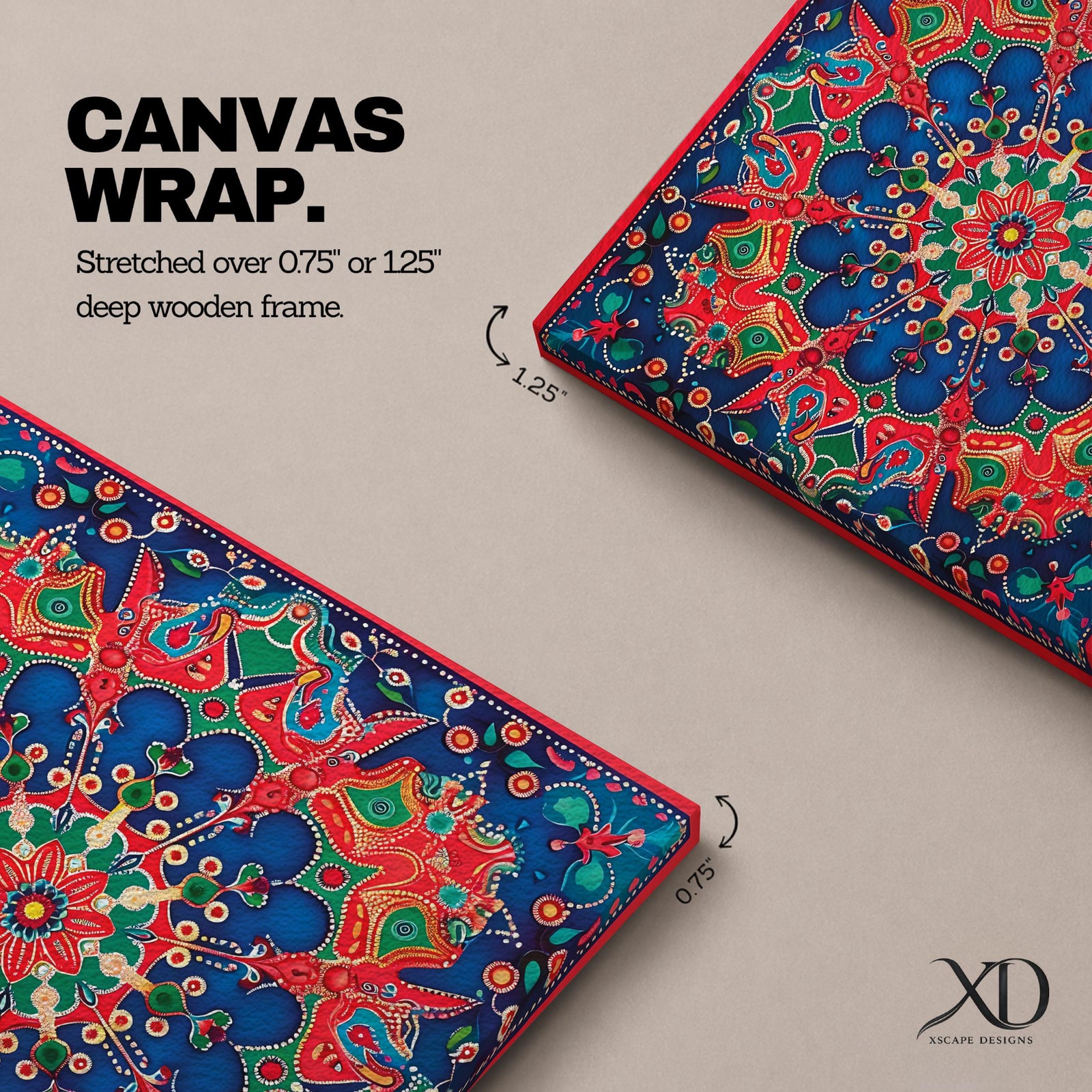 Islamic Geometric Mandala Wall Art Star Pattern Framed Canvas Persian Oriental Home Decor