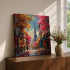 Eiffel Tower Wall Art Paris Cityscape Framed Canvas France Travel Living Room Home Decor