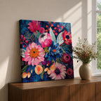 Floral Wall Art Flower Bouquet Framed Canvas Botanical Garden Boho Home Decor
