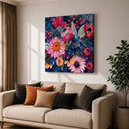 Floral Wall Art Flower Bouquet Framed Canvas Botanical Garden Boho Home Decor