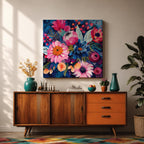 Floral Wall Art Flower Bouquet Framed Canvas Botanical Garden Boho Home Decor