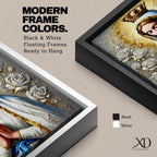 Our Lady of Fatima Wall Art Marian Apparition Framed Canvas Catholic Impasto Home Decor