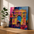 Arc De Triomphe Wall Art French Monument Paris Arch Abstract Gift Living Room Decor