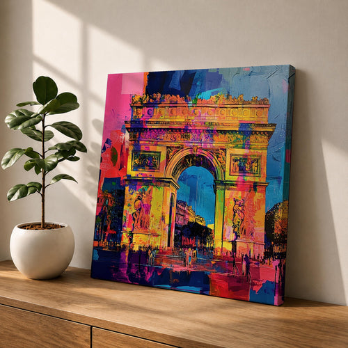 Arc De Triomphe Wall Art French Monument Paris Arch Abstract Gift Living Room Decor