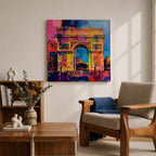 Arc De Triomphe Wall Art French Monument Paris Arch Abstract Gift Living Room Decor