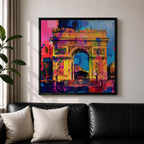 Arc De Triomphe Wall Art French Monument Paris Arch Abstract Gift Living Room Decor