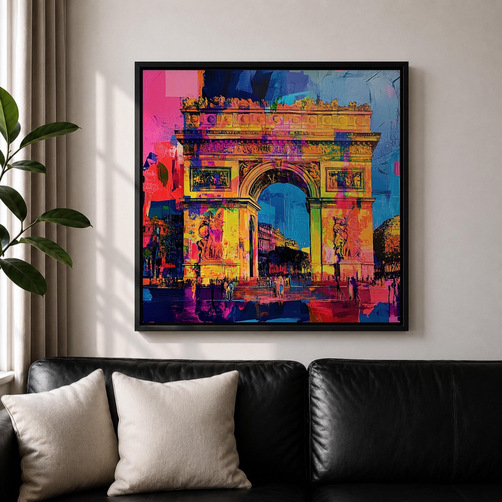 Arc De Triomphe Wall Art French Monument Paris Arch Abstract Gift Living Room Decor