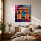 Arc De Triomphe Wall Art French Monument Paris Arch Abstract Gift Living Room Decor