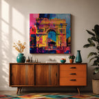 Arc De Triomphe Wall Art French Monument Paris Arch Abstract Gift Living Room Decor