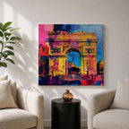 Arc De Triomphe Wall Art French Monument Paris Arch Abstract Gift Living Room Decor