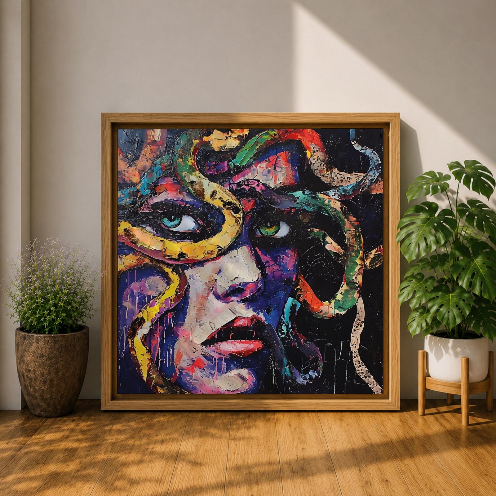 Medusa Mythological Wall Art Gorgon Abstract Mythology Legend Portrait Gift Living Room Home Decor