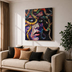 Medusa Mythological Wall Art Gorgon Abstract Mythology Legend Portrait Gift Living Room Home Decor