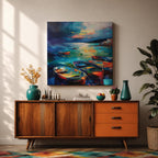Fishing Boat Wall Art Coastal Seascape Framed Canvas Nautical Ocean Abstract Nature Home Decor