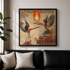 Isis Wall Art Egyptian Goddess Framed Canvas Ancient Mythology Egypt Temple History Home Decor