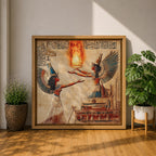 Isis Wall Art Egyptian Goddess Framed Canvas Ancient Mythology Egypt Temple History Home Decor