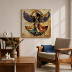 Isis Wall Art Egyptian Goddess Framed Canvas Mosaic Ancient Mythology Egypt Temple Home Decor