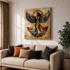 Isis Wall Art Egyptian Goddess Framed Canvas Mosaic Ancient Mythology Egypt Temple Home Decor