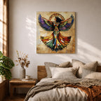Isis Wall Art Egyptian Goddess Framed Canvas Mosaic Ancient Mythology Egypt Temple Home Decor