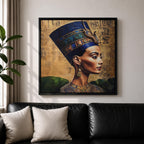 Nefertiti Wall Art Egyptian Queen Framed Canvas Ancient Egypt Pharaoh Royalty History Home Decor