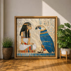 Horus Wall Art Falcon God Framed Canvas Ancient Egyptian Mythology Egypt Temple Home Decor