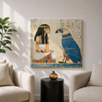 Horus Wall Art Falcon God Framed Canvas Ancient Egyptian Mythology Egypt Temple Home Decor