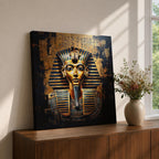 King Tut Wall Art Tutankhamun Pharaoh Framed Canvas Ancient Egyptian Egypt History Home Decor