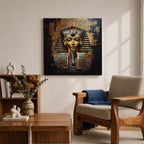 King Tut Wall Art Tutankhamun Pharaoh Framed Canvas Ancient Egyptian Egypt History Home Decor