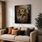 King Tut Wall Art Tutankhamun Pharaoh Framed Canvas Ancient Egyptian Egypt History Home Decor