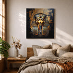 King Tut Wall Art Tutankhamun Pharaoh Framed Canvas Ancient Egyptian Egypt History Home Decor