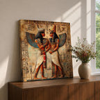 Isis Nephthys Wall Art Egyptian Goddesses Framed Canvas Ancient Egypt Mythology Temple Home Decor