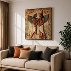 Isis Nephthys Wall Art Egyptian Goddesses Framed Canvas Ancient Egypt Mythology Temple Home Decor
