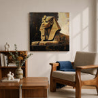 Sphinx of Giza Wall Art Egyptian Statue Framed Canvas Ancient Egypt Pyramid Home Decor