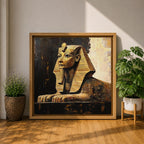 Sphinx of Giza Wall Art Egyptian Statue Framed Canvas Ancient Egypt Pyramid Home Decor