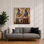 Ancient Egyptian Pharaoh Wall Art Royal King Framed Canvas Egypt Hieroglyph Temple Home Decor