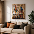 Ancient Egyptian Pharaoh Wall Art Royal King Framed Canvas Egypt Hieroglyph Temple Home Decor