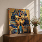 King Tut Wall Art Tutankhamun Pharaoh Framed Canvas Ancient Egyptian Egypt History Home Decor