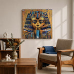King Tut Wall Art Tutankhamun Pharaoh Framed Canvas Ancient Egyptian Egypt History Home Decor
