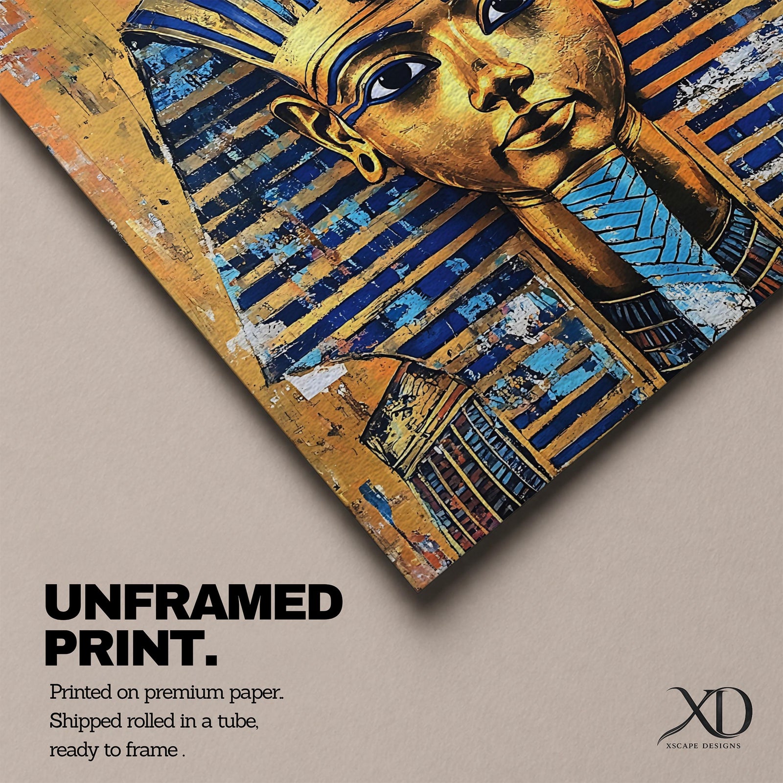 King Tut Wall Art Tutankhamun Pharaoh Framed Canvas Ancient Egyptian Egypt History Home Decor