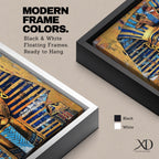 King Tut Wall Art Tutankhamun Pharaoh Framed Canvas Ancient Egyptian Egypt History Home Decor