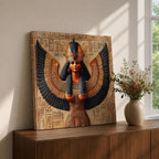 Isis Goddess Wall Art Egyptian Deity Framed Canvas Ancient Egypt Mythology Temple Home Decor