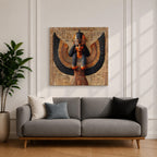 Isis Goddess Wall Art Egyptian Deity Framed Canvas Ancient Egypt Mythology Temple Home Decor