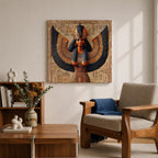 Isis Goddess Wall Art Egyptian Deity Framed Canvas Ancient Egypt Mythology Temple Home Decor
