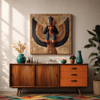 Isis Goddess Wall Art Egyptian Deity Framed Canvas Ancient Egypt Mythology Temple Home Decor