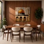 Masjid Al Aqsa Wall Art Golden Mosque Framed Canvas Qubbat Sakhra Islamic Home Decor