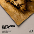 Jesus Christ Wall Art Holy Redeemer Framed Canvas Impasto Christian Home Decor