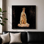 Our Lady of Fatima Wall Art Marian Apparition Framed Canvas Portugal Catholic Home Decor
